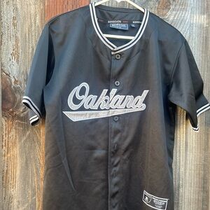Black Oakland Baseball Jersey
